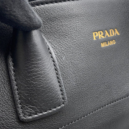 Prada Tote Logo Leather Black — view 8