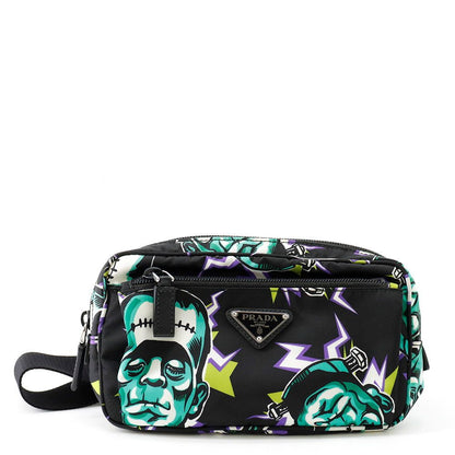 Prada Belt Bag Universal Studio Collaboration Frankenstein Nylon Black
