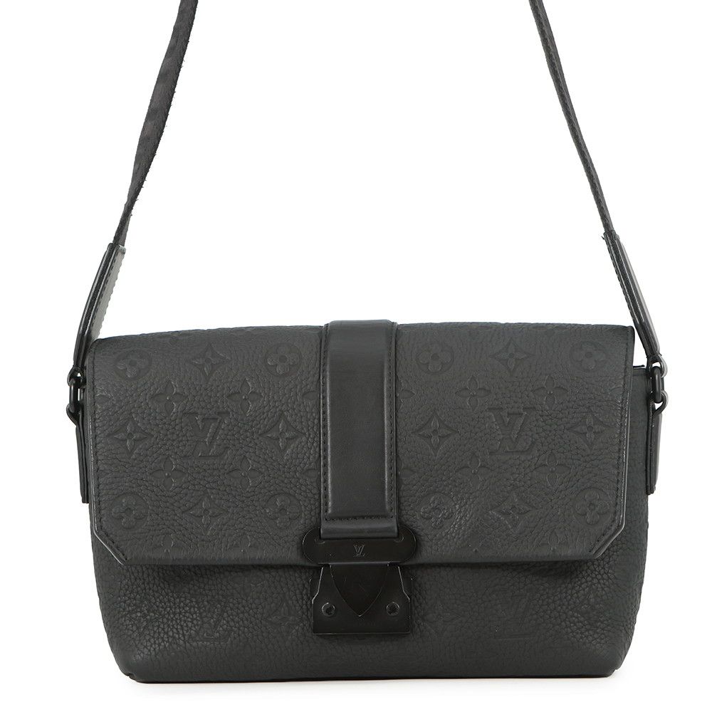 Louis Vuitton Shoulder Bag Monogram Taurillon S Cape Black