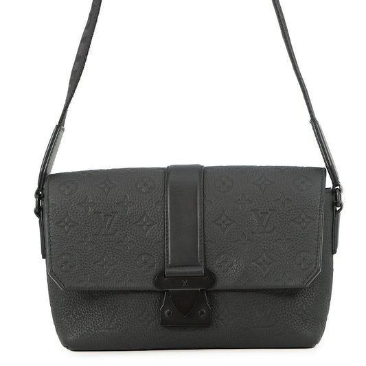 Louis Vuitton Shoulder Bag Monogram Taurillon S Cape Black