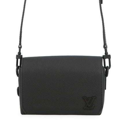 Louis Vuitton Shoulder Bag Leather LV Aerogram Fast Line Wearable Wallet Black