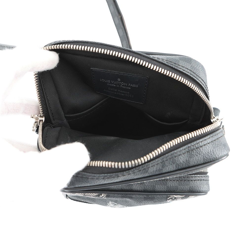 Louis Vuitton Shoulder Bag Damier Graphite Amazon Christopher Nemes Black — view 5