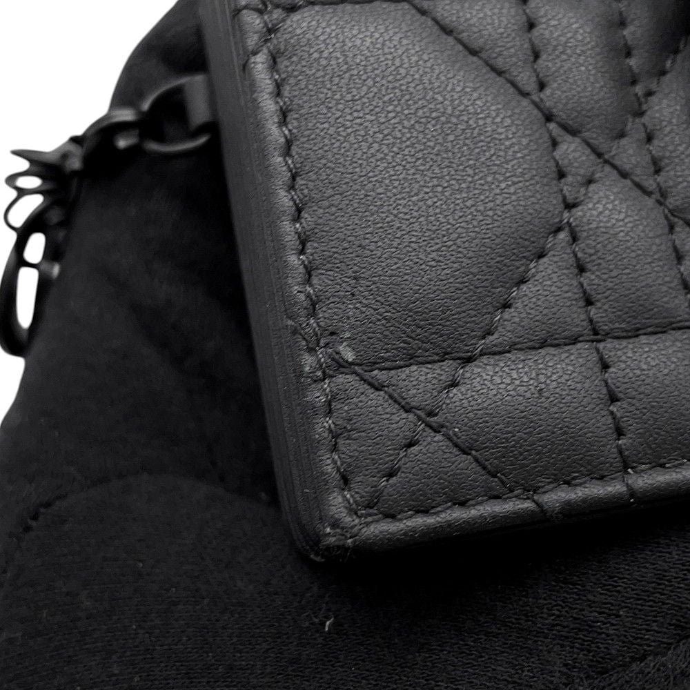 Dior Card Case Lady Jasmine Lambskin Business Holder Black — view 5