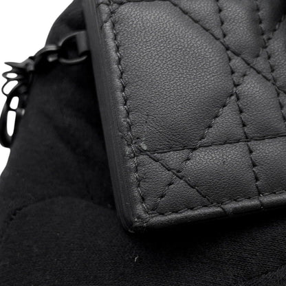Dior Card Case Lady Jasmine Lambskin Business Holder Black — view 5