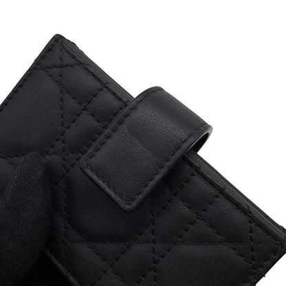 Dior Card Case Lady Jasmine Lambskin Business Holder Black — view 8