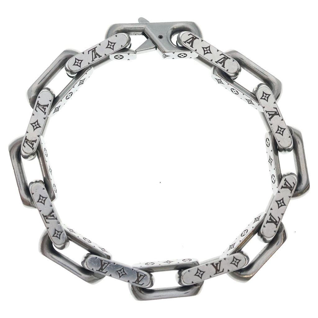 Louis Vuitton Monogram Collier Chain Bracelet Silver