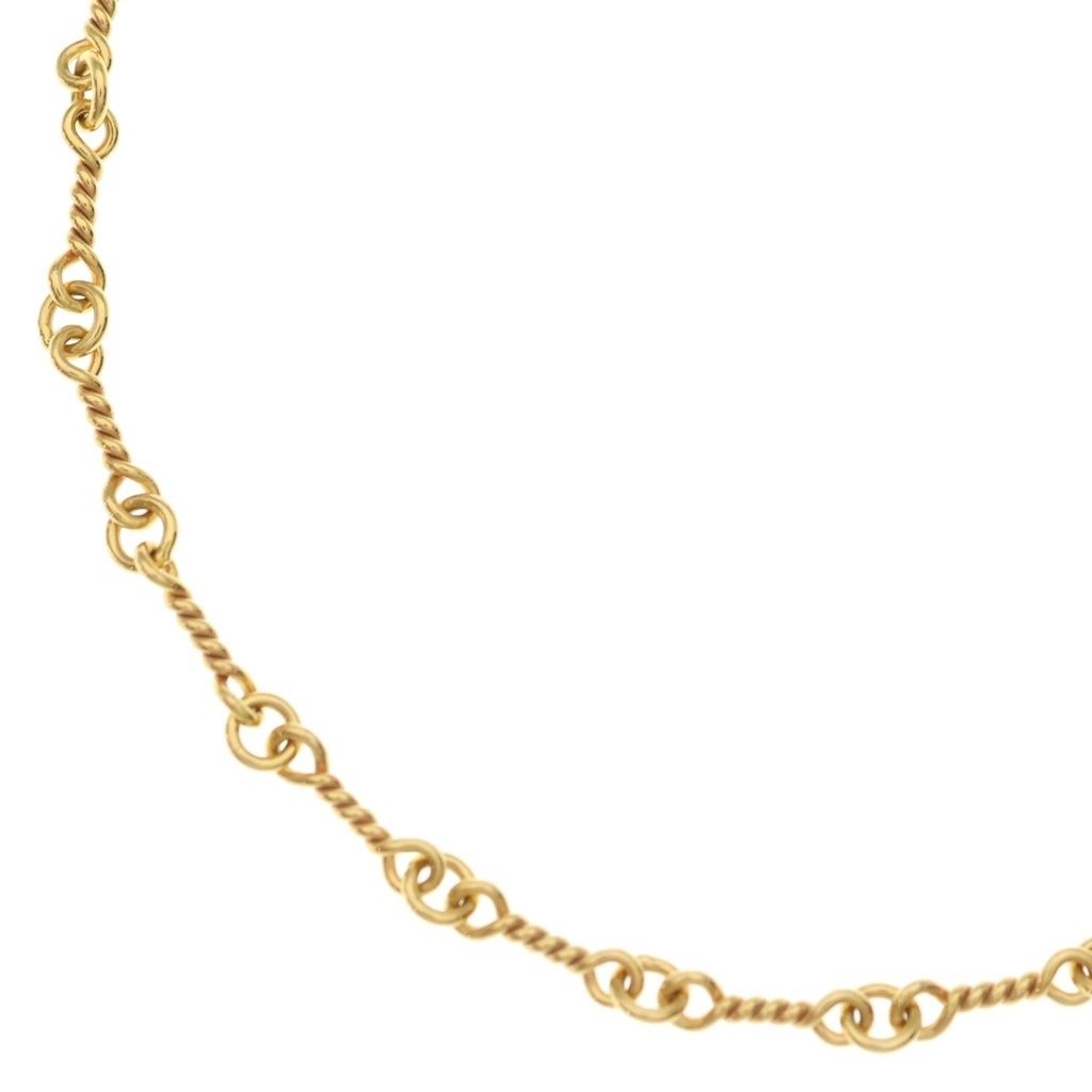Chrome Hearts 22k Neckchain Twist Chain Necklace Gold