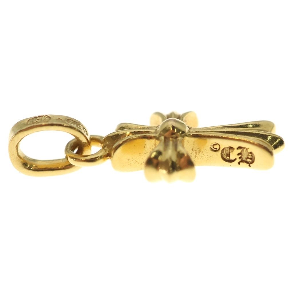 Chrome Hearts 22k Crs Baby Fat P Dia Fat Cross Pave Diamond Pendant Gold — view 4