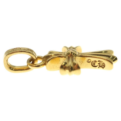 Chrome Hearts 22k Crs Baby Fat P Dia Fat Cross Pave Diamond Pendant Gold — view 4