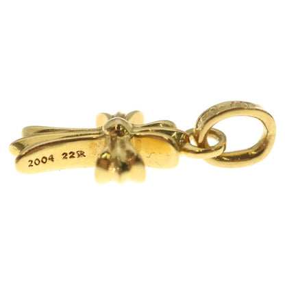 Chrome Hearts 22k Crs Baby Fat P Dia Fat Cross Pave Diamond Pendant Gold — view 3