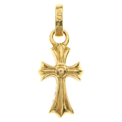 Chrome Hearts 22k Crs Baby Fat P Dia Fat Cross Pave Diamond Pendant Gold — view 2
