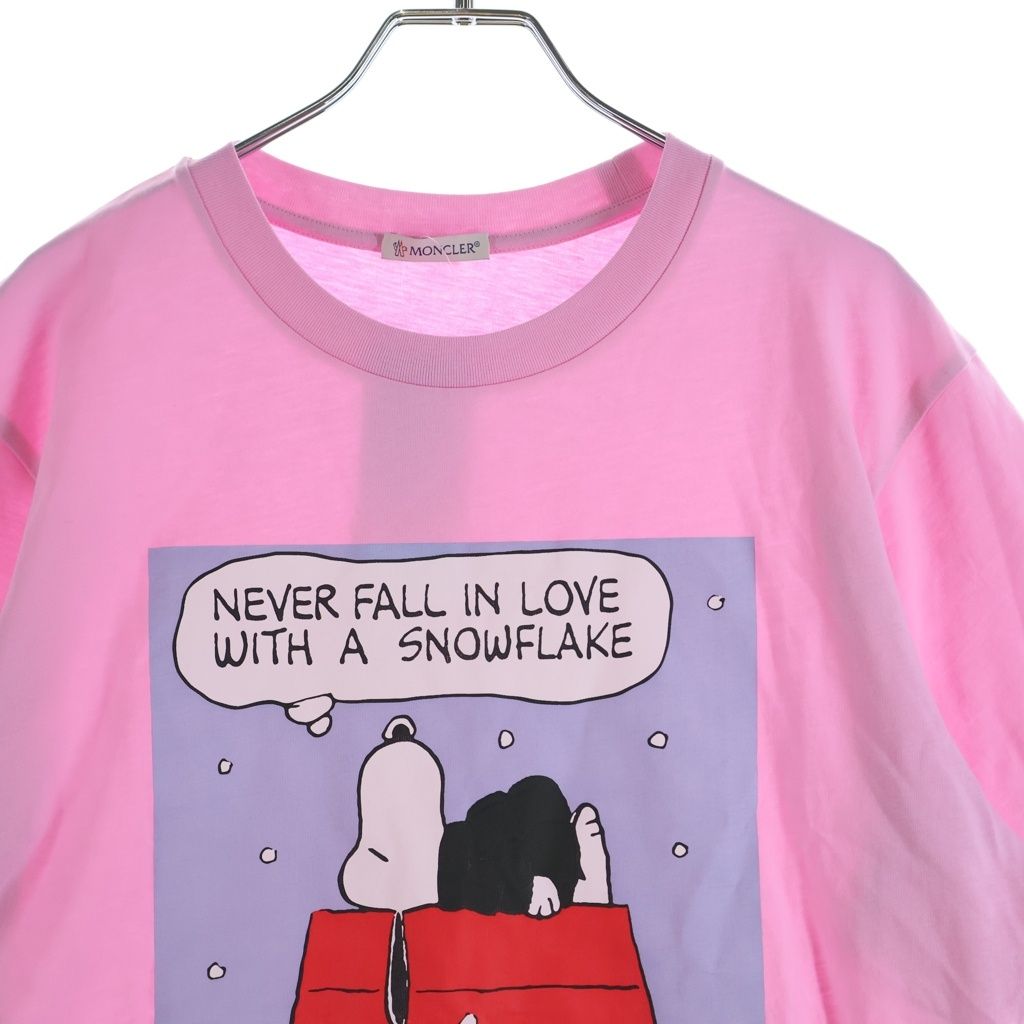 Moncler Peanuts Sunu Pickle Neck Short Sleeve T-Shirt Pink — view 3
