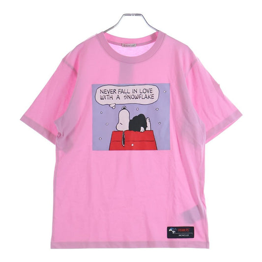 Moncler Peanuts Sunu Pickle Neck Short Sleeve T-Shirt Pink