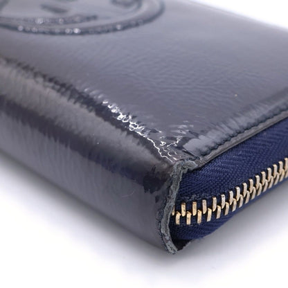 Gucci Soho Round Wallet Navy Patent Leather — view 5