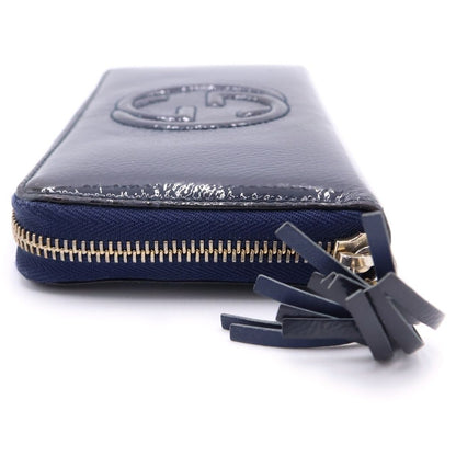 Gucci Soho Round Wallet Navy Patent Leather — view 3