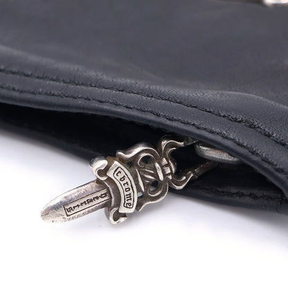 Chrome Hearts Zpr Chng Purse Change Daga Zip Coin Case Black — view 5