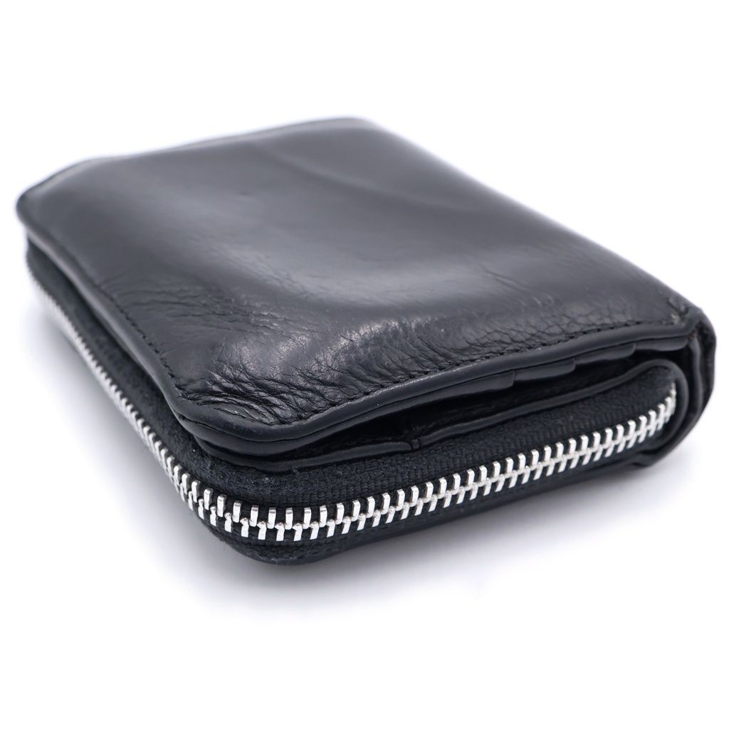 Chrome Hearts SQ Zip Bill Square Zip Leather Wallet Black — view 6