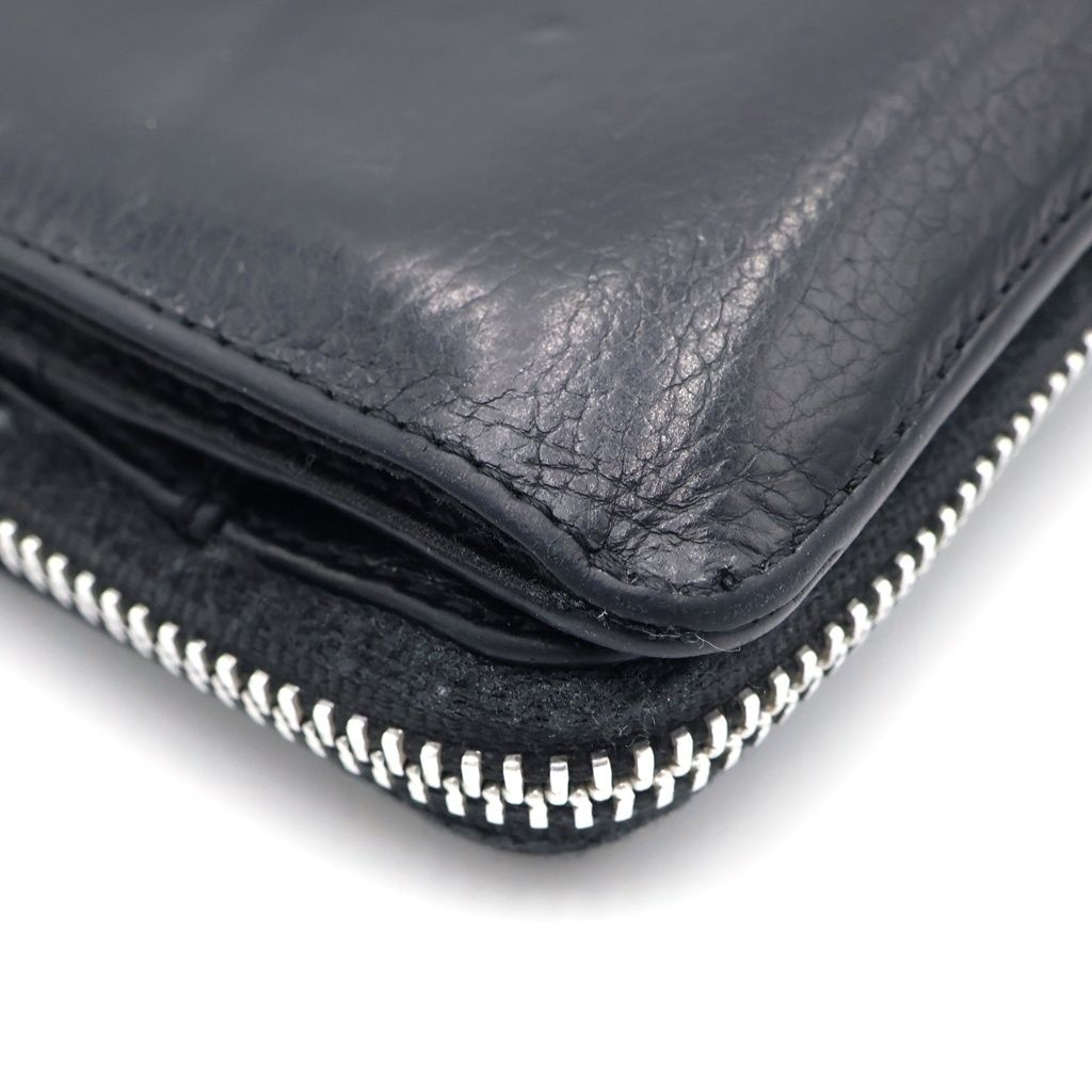 Chrome Hearts SQ Zip Bill Square Zip Leather Wallet Black — view 5