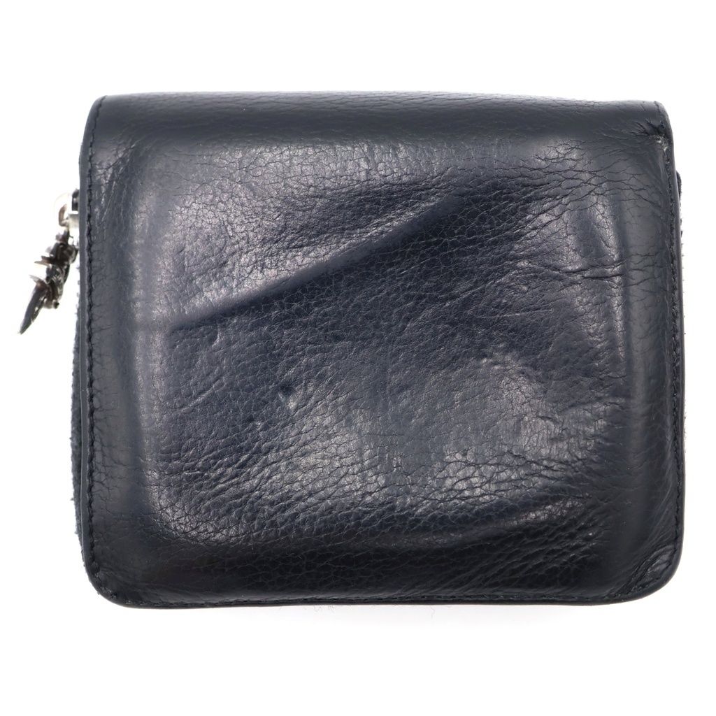Chrome Hearts SQ Zip Bill Square Zip Leather Wallet Black — view 2