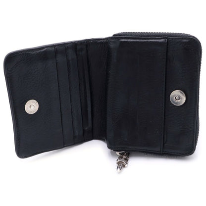 Chrome Hearts SQ Zip Bill Square Zip Leather Wallet Black — view 4