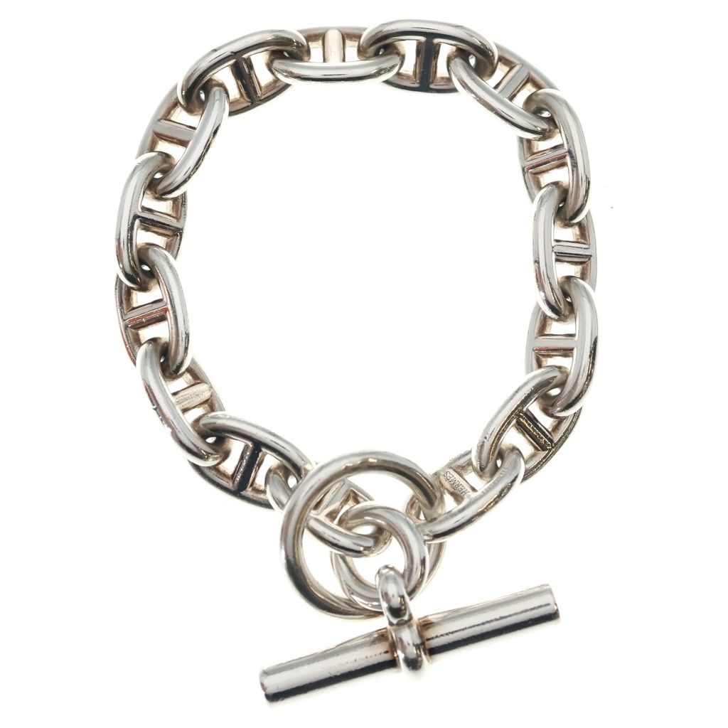 Hermes Chaine D'ancre Chain Bracelet Silver