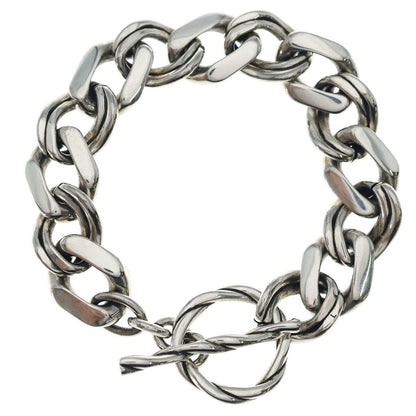 Saint Laurent Metal Chain Bracelet Silver