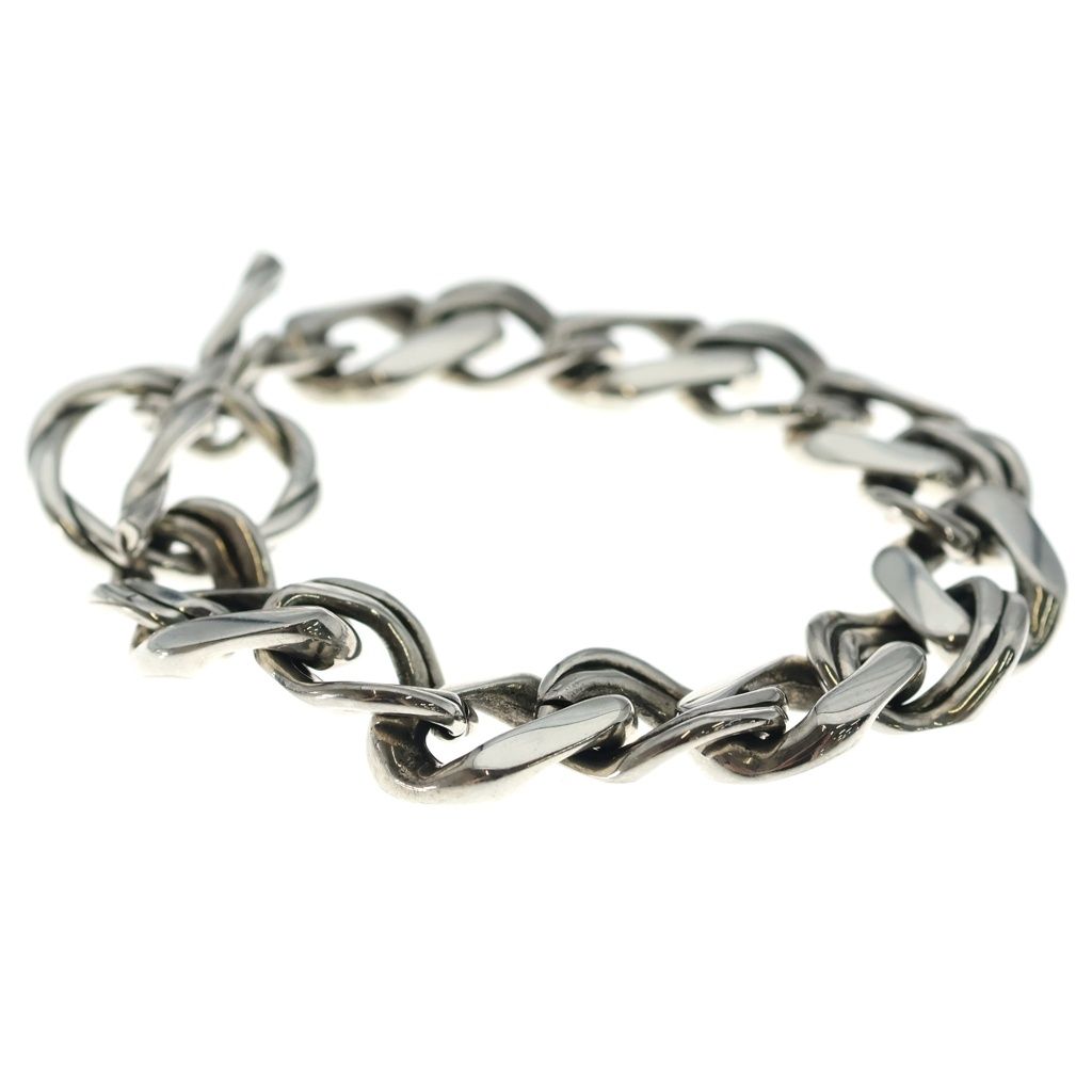Saint Laurent Metal Chain Bracelet Silver — view 4