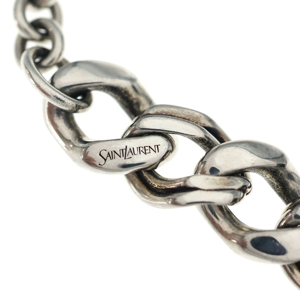 Saint Laurent Metal Chain Bracelet Silver — view 5