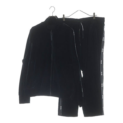Versace Jeans Couture Set Velour Velvet Logo Print Zip Up Track Jacket Easy