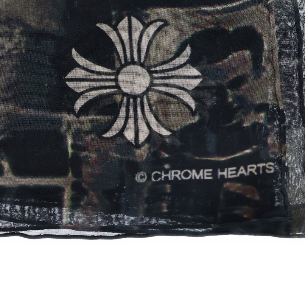 Chrome Hearts Rolling Stones Silk Scarf All Over Pattern Multicolor — view 3