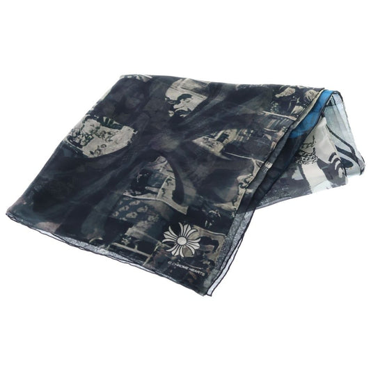 Chrome Hearts Rolling Stones Silk Scarf All Over Pattern Multicolor