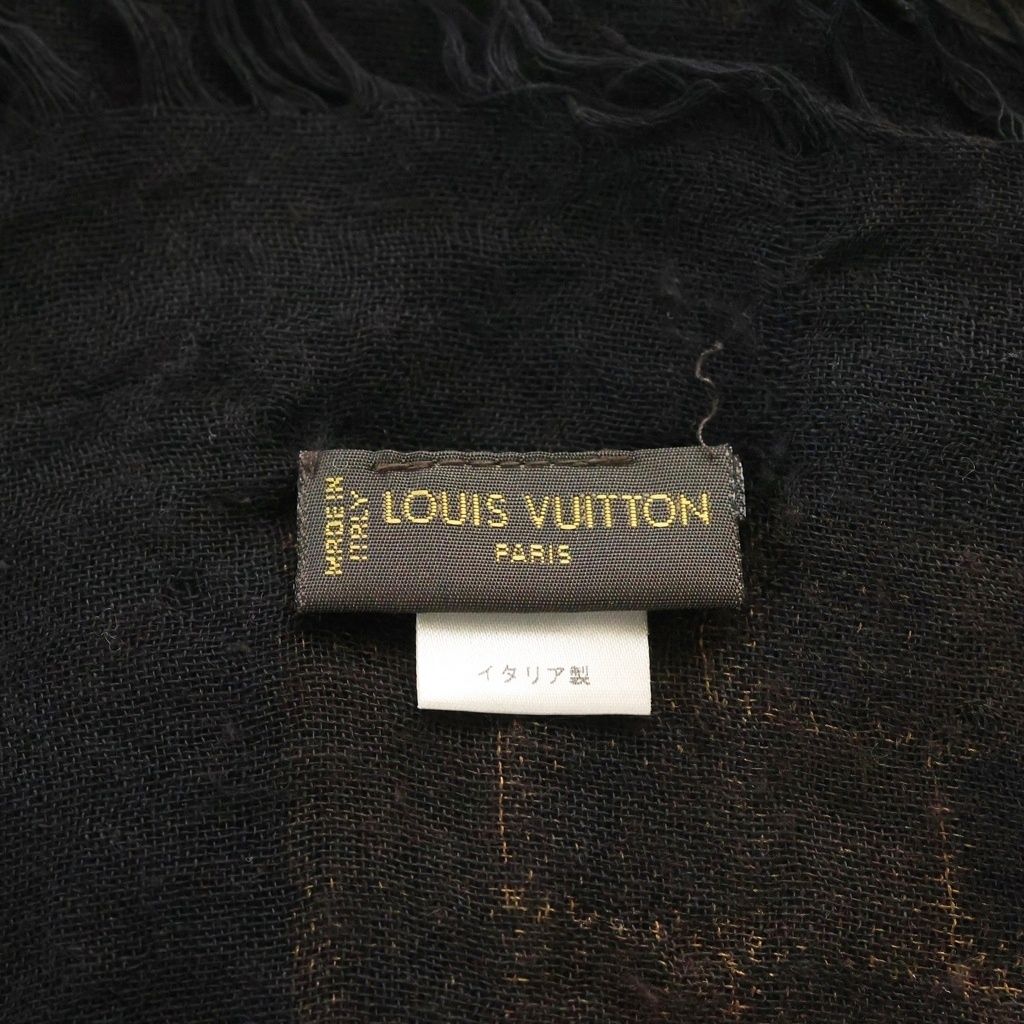 Louis Vuitton Cashmere Plaid Logo Scarf — view 4
