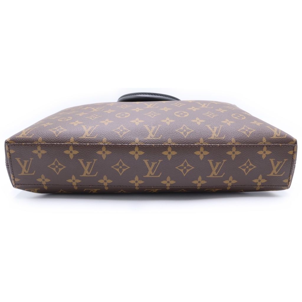 Louis Vuitton Monogram Macassar Porte Documents Jour 2-Way Shoulder Bag Brown — view 4