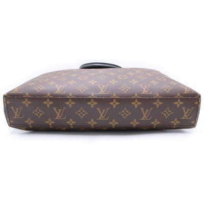 Louis Vuitton Monogram Macassar Porte Documents Jour 2-Way Shoulder Bag Brown — view 4
