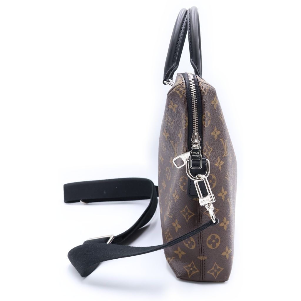 Louis Vuitton Monogram Macassar Porte Documents Jour 2-Way Shoulder Bag Brown — view 3