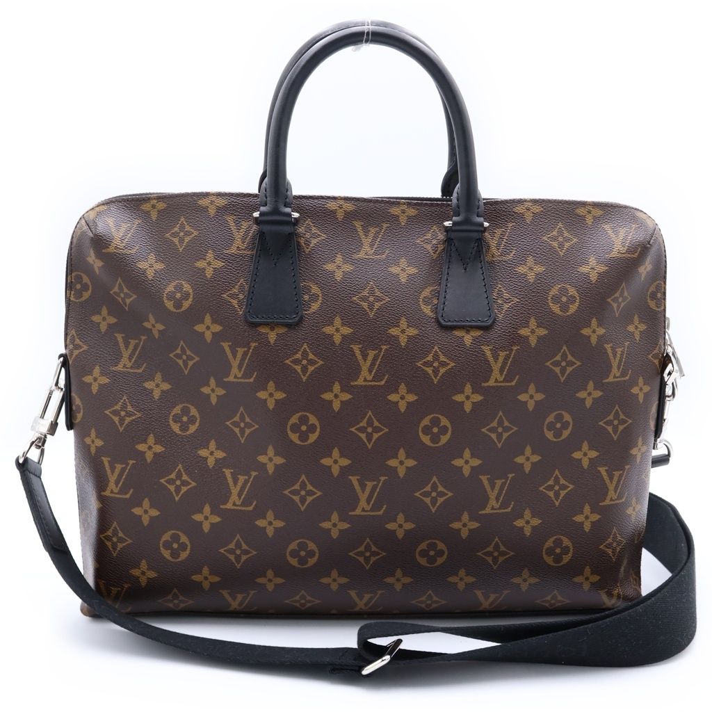 Louis Vuitton Monogram Macassar Porte Documents Jour 2-Way Shoulder Bag Brown — view 2
