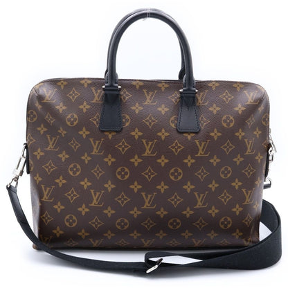 Louis Vuitton Monogram Macassar Porte Documents Jour 2-Way Shoulder Bag Brown — view 2
