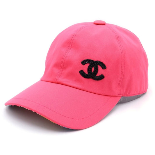 Chanel Sequin CC Logo Baseball Cap Pink