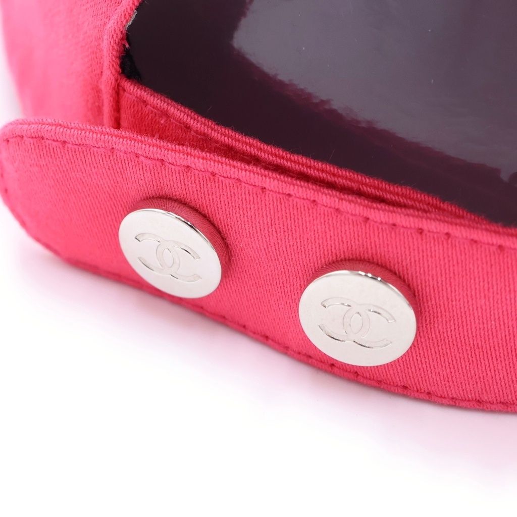 Chanel Sequin CC Logo Baseball Cap Pink — view 6