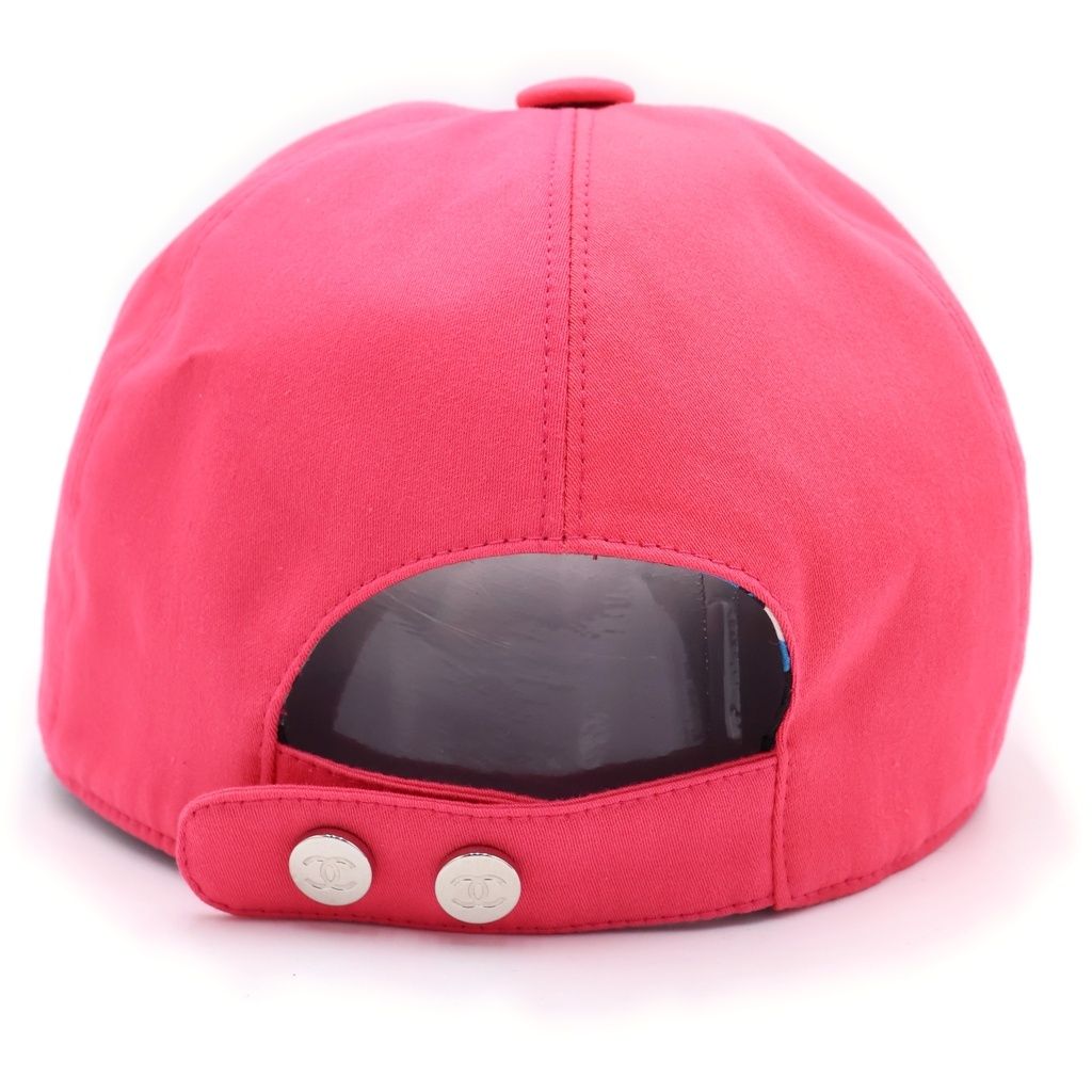 Chanel Sequin CC Logo Baseball Cap Pink — view 2