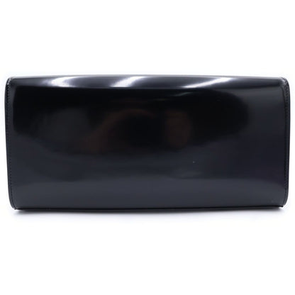 Saint Laurent Paris Kate Tassel Clutch Black Patent Silver — view 2