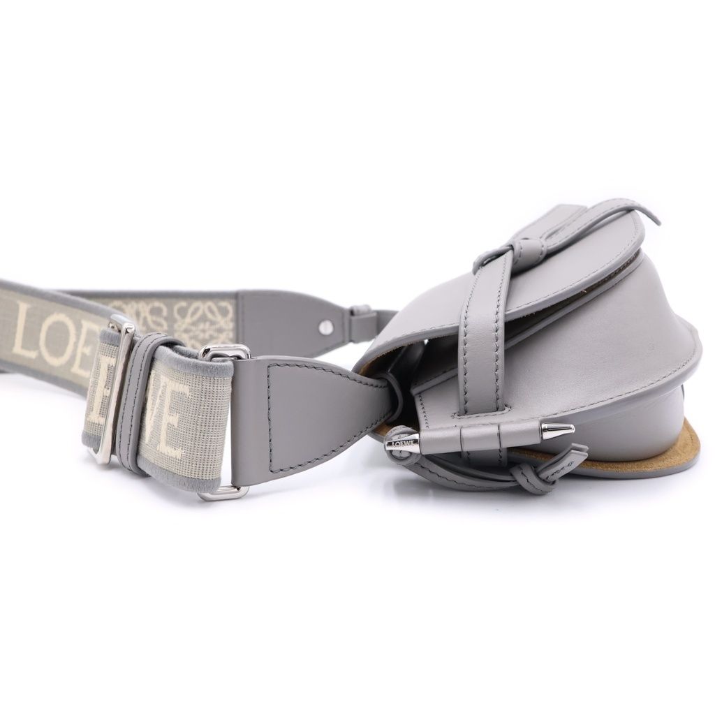 Loewe Gate Dual Bag Gray Shoulder Leather Silver — view 3