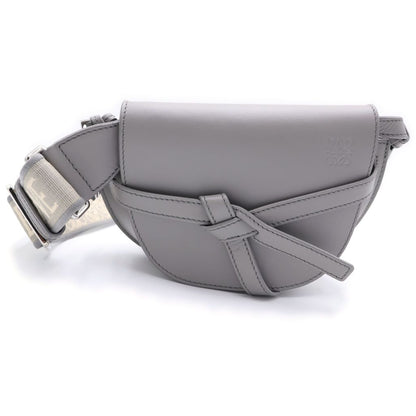 Loewe Gate Dual Bag Gray Shoulder Leather Silver