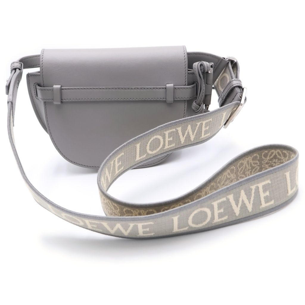Loewe Gate Dual Bag Gray Shoulder Leather Silver — view 2