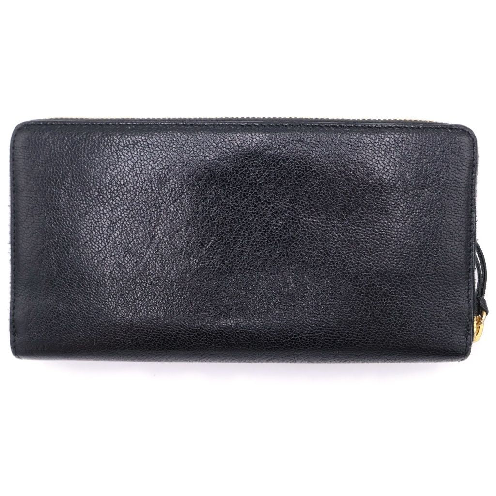 Balenciaga Classic Continental Leather Round Zip Wallet Black — view 2