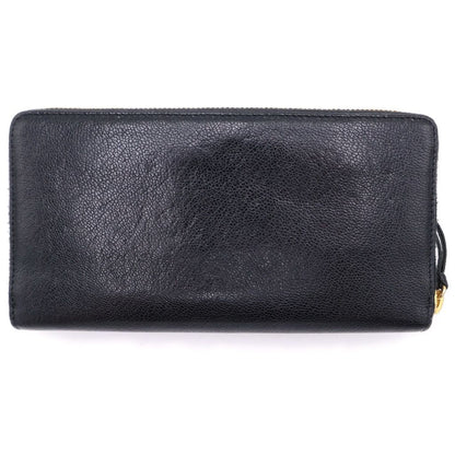 Balenciaga Classic Continental Leather Round Zip Wallet Black — view 2