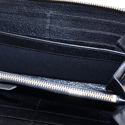 Balenciaga Classic Continental Leather Round Zip Wallet Black — view 4