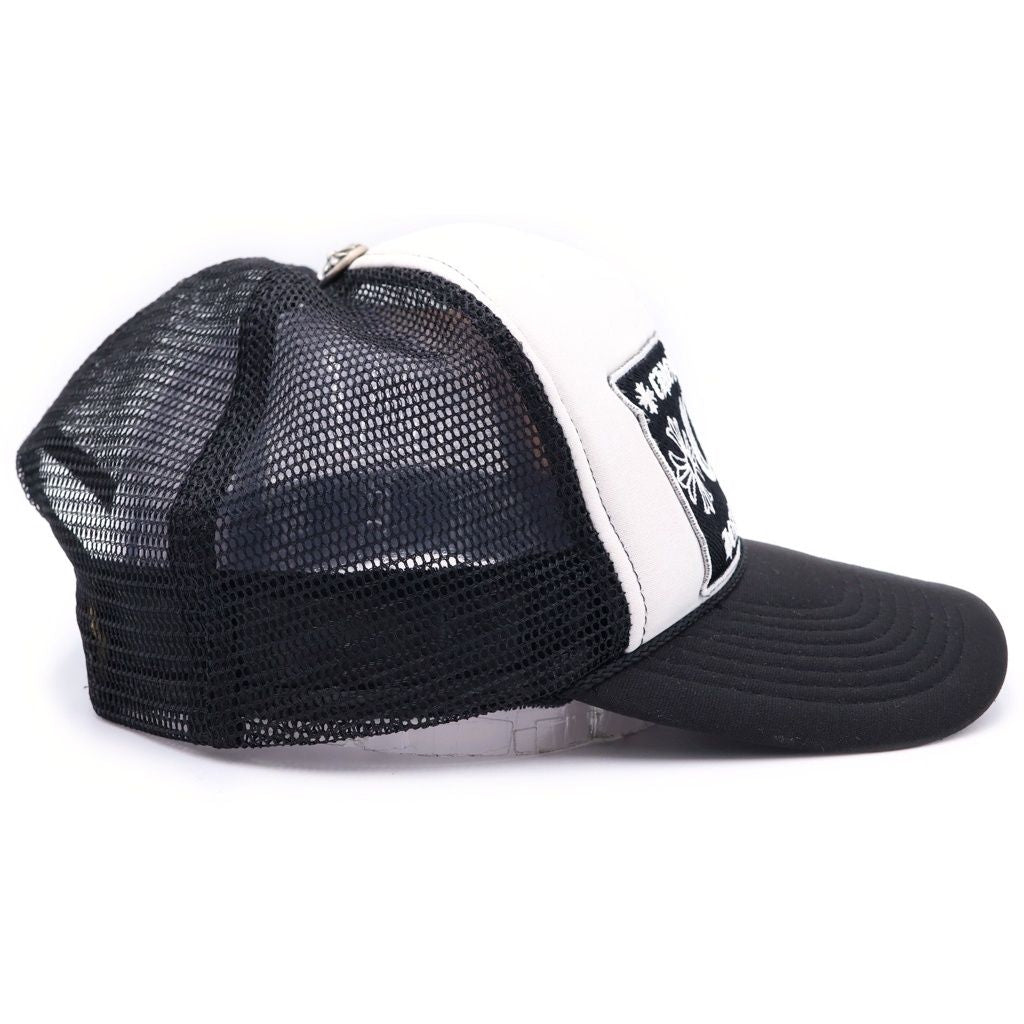 Chrome Hearts Trucker Cap Truck Khaki Cap CH Mesh Cap with Patch Cross Ball — view 3