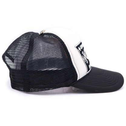 Chrome Hearts Trucker Cap Truck Khaki Cap CH Mesh Cap with Patch Cross Ball — view 3
