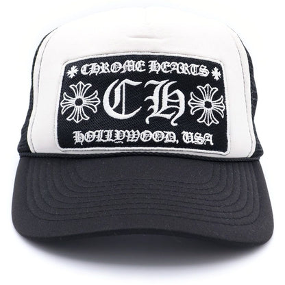 Chrome Hearts Trucker Cap Truck Khaki Cap CH Mesh Cap with Patch Cross Ball — view 4